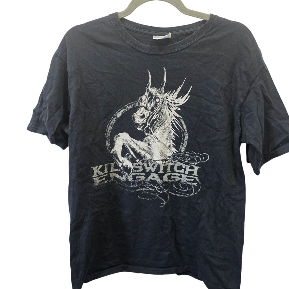 Vintage Killswitch Engage Skull Horse Band Tee Hanes Heavyweight Mens M
